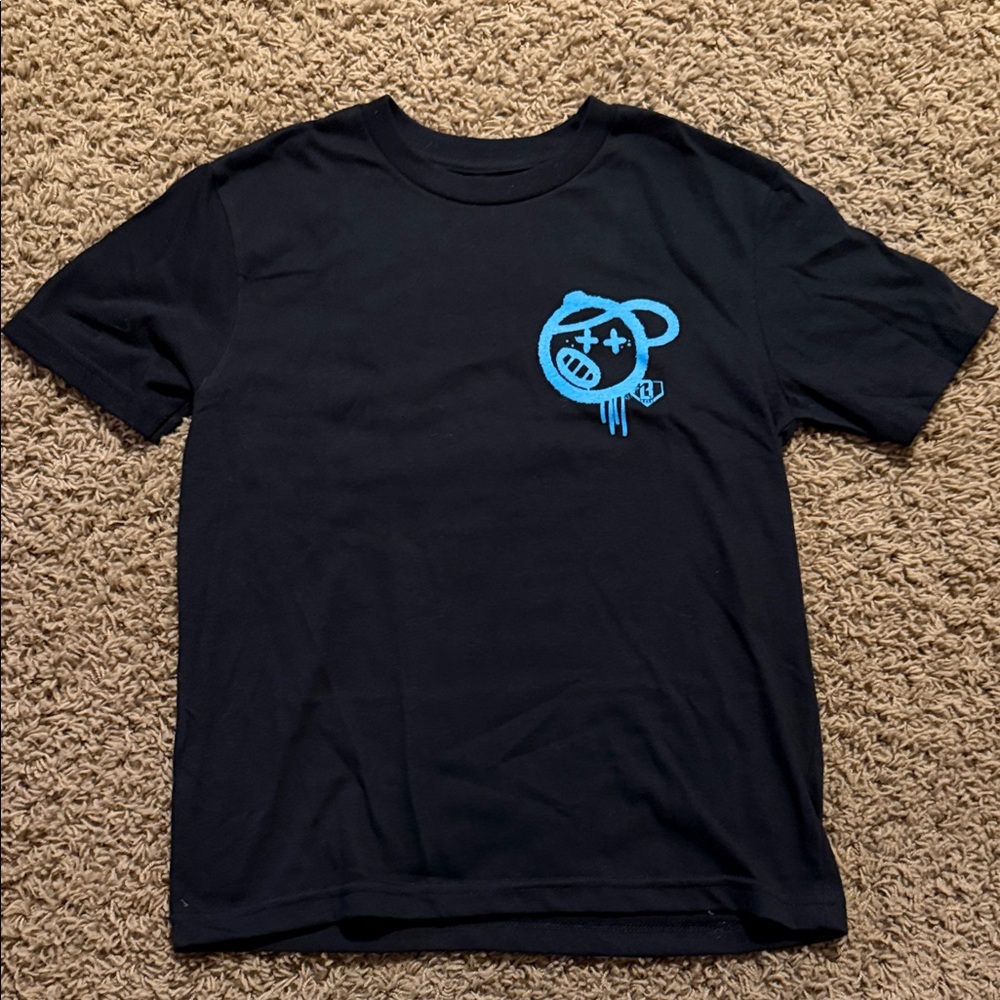Baseball Lifestyle 101 Kids Black T-Shirt with Blue Graphic